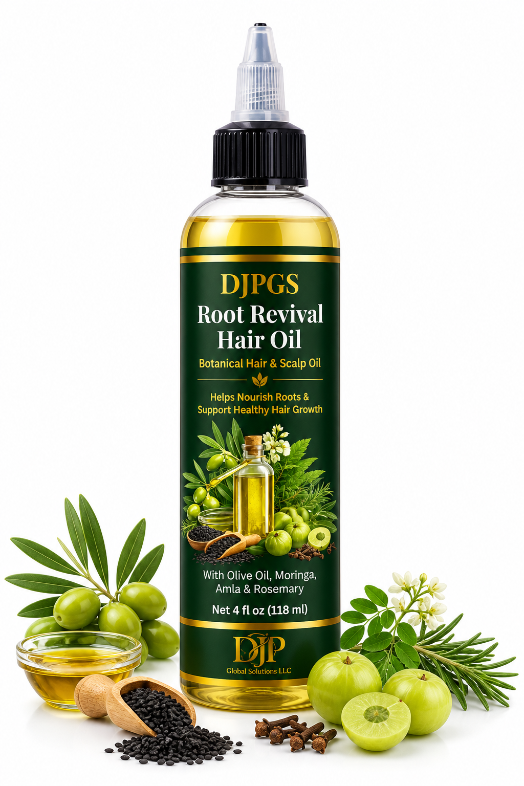 DJPGS Botanical Scalp Nourishing Oil – Soft, Smooth & Shiny Hair Care (4 fl oz)