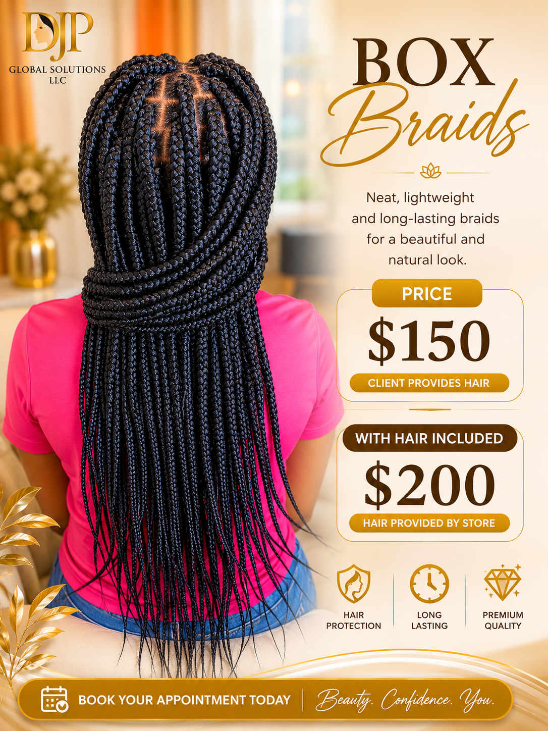 Medium Knotless Braids
