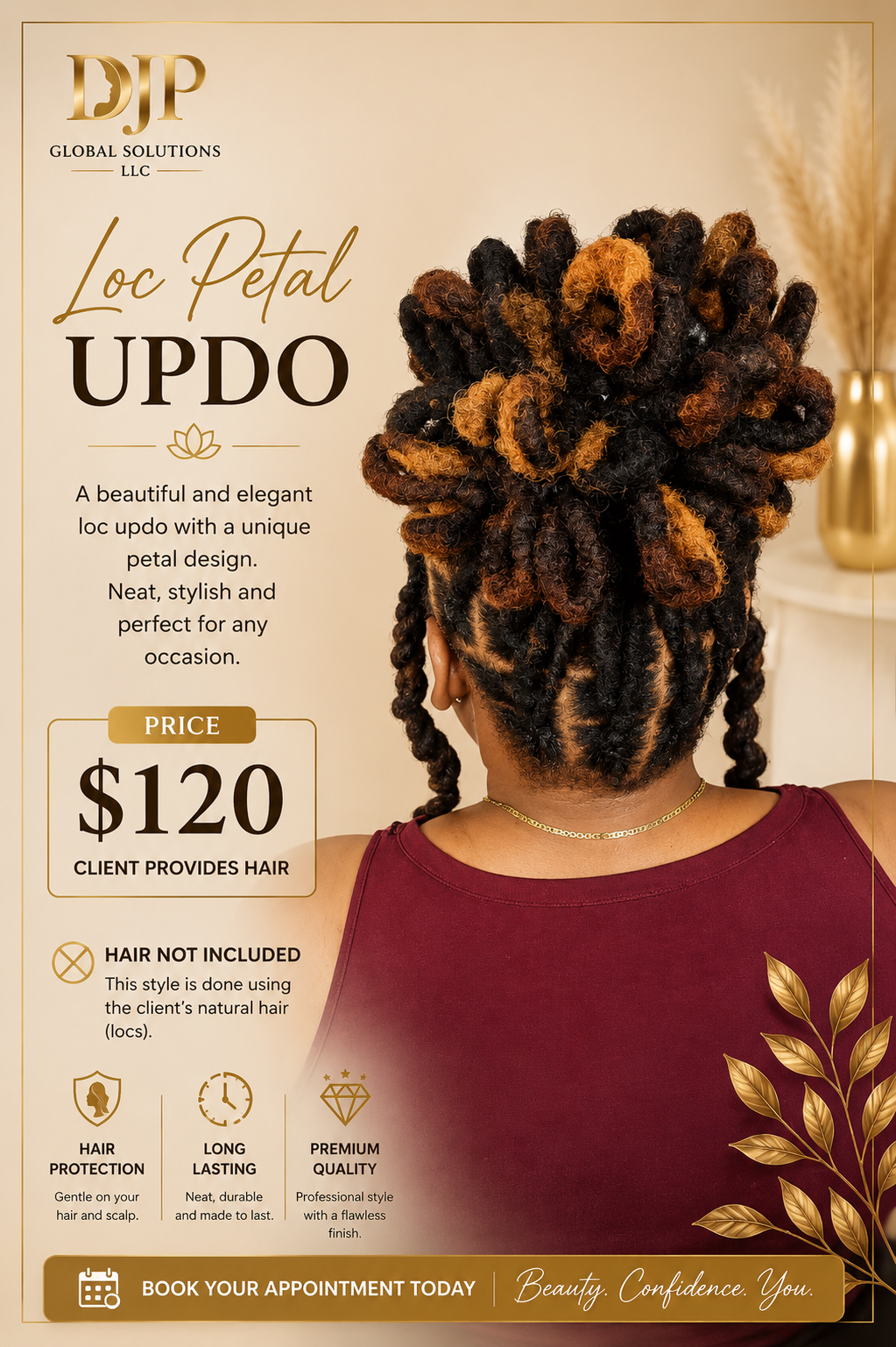 Loc Petal Updo