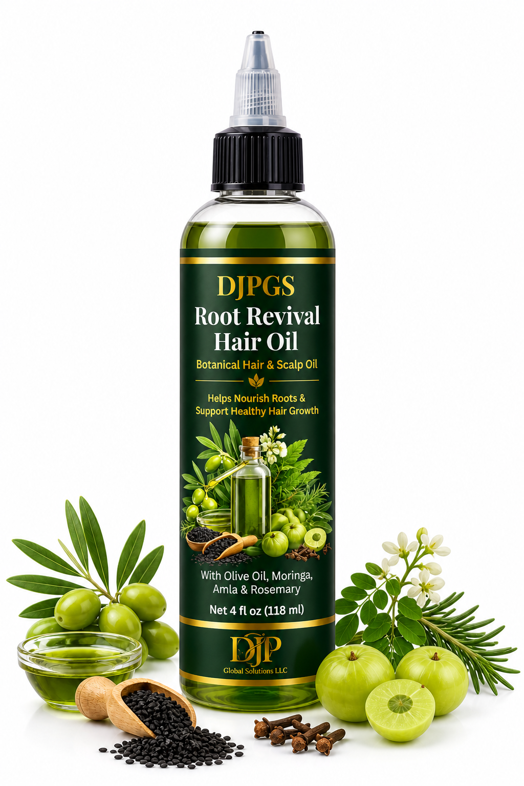 DJPGS Botanical Scalp Nourishing Oil – Soft, Smooth & Shiny Hair Care (4 fl oz)