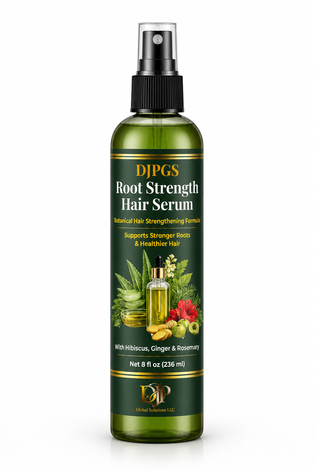 DJPGS Hair Strength & Care Serum – Smooth, Soft & Healthy-Looking Hair (8 fl oz)